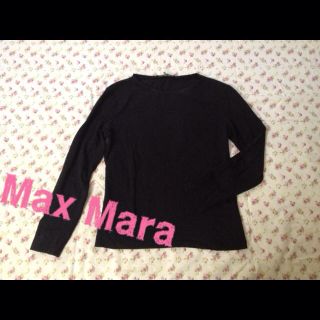 マックスマーラ(Max Mara)の美品！Max Mara★黒無地長袖T(Tシャツ(長袖/七分))