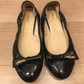 プラダ(PRADA)のPRADA リボンバレエシューズ(バレエシューズ)