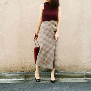 ザラ(ZARA)の【未使用】千鳥柄スカート♡(ひざ丈スカート)