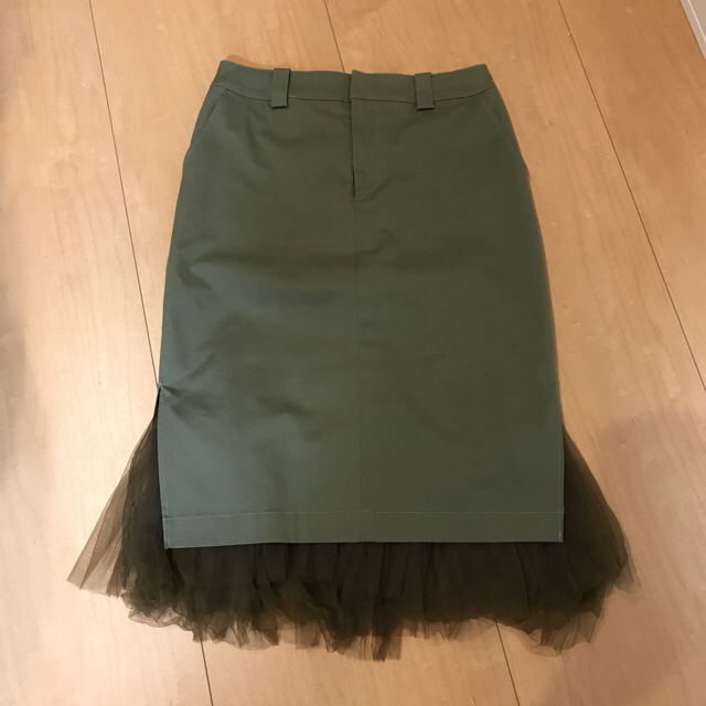 SCOT CLUB(スコットクラブ)のチュール付きタイトスカート レディースのスカート(ひざ丈スカート)の商品写真