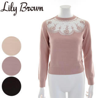 リリーブラウン(Lily Brown)のlily brow シースルートップス(ニット/セーター)