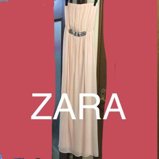 ザラ(ZARA)のシフォンビジューベアロングドレス♡(ロングワンピース/マキシワンピース)