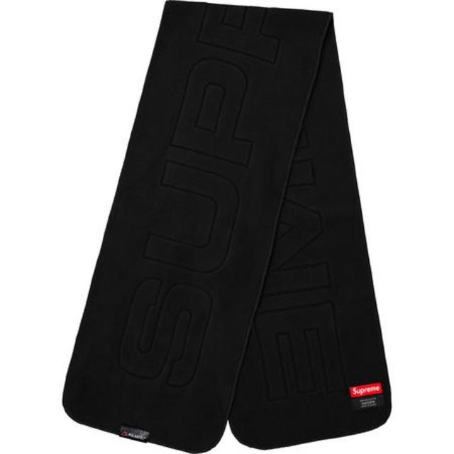 supreme polartec scarf black