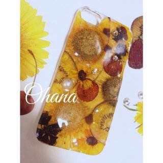 押し花フルーツ柄iphoneケース(モバイルケース/カバー)