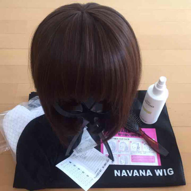 NAVANA WIG(ナバーナウィッグ)の❤️NAVANA WIG 9点セット❤️レトロ ボブ❤️ボブ ウィッグ❤️ レディースのウィッグ/エクステ(ショートストレート)の商品写真