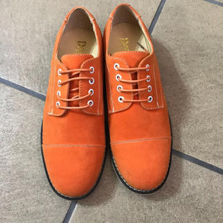 【未使用】オレンジ スエード 靴(ドレス/ビジネス)