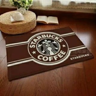 スターバックスコーヒー(Starbucks Coffee)の【新品送料込み】スターバックス マット ラグ ★ブラウン 丸ロゴ★(玄関マット)