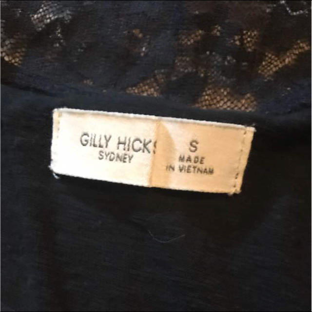 Gilly Hicks(ギリーヒックス)のギリーヒックス 黒レースロンT レディースのトップス(Tシャツ(長袖/七分))の商品写真