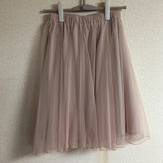 クチュールブローチ(Couture Brooch)のベージュ♡チュールスカート(ひざ丈スカート)