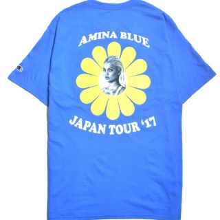 チャンピオン(Champion)のAMINA BLUE×335MM champion Tシャツ Mサイズ 新品(Tシャツ/カットソー(半袖/袖なし))