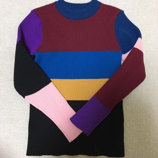 スライ(SLY)の新品未使用  COLOR MULTI BORDER H/N TOPS(ニット/セーター)