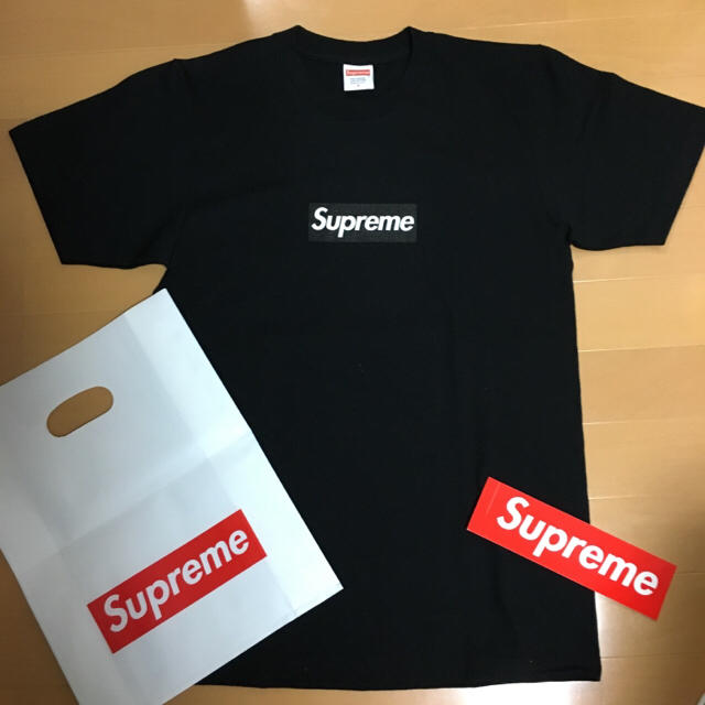 超レア 黒×黒 Sサイズ supreme boxlogo tee-