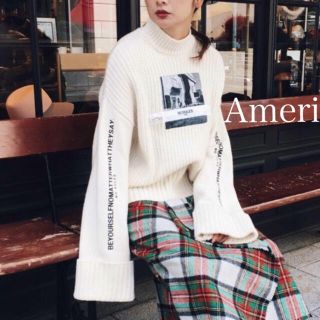 アメリヴィンテージ(Ameri VINTAGE)の【新品❗️】Ameri  VINTAGE アメリ フォトプリントニット/トップス(ニット/セーター)