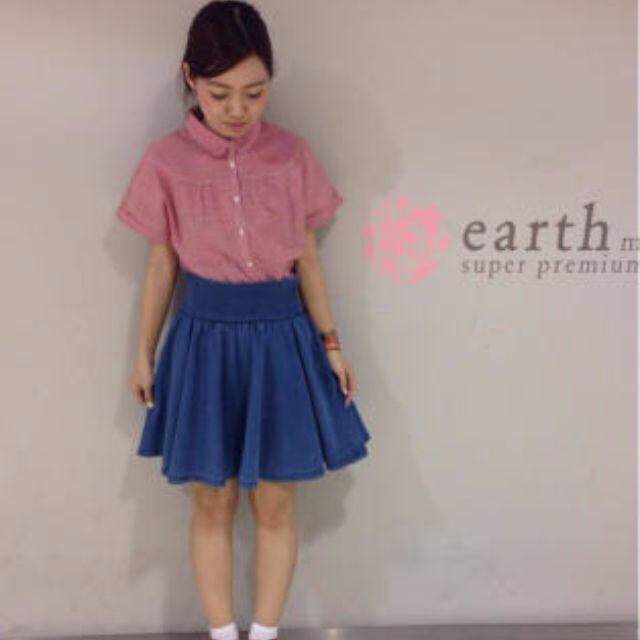 earth music & ecology(アースミュージックアンドエコロジー)のearth✨ギンガムチェックシャツ レディースのトップス(シャツ/ブラウス(半袖/袖なし))の商品写真