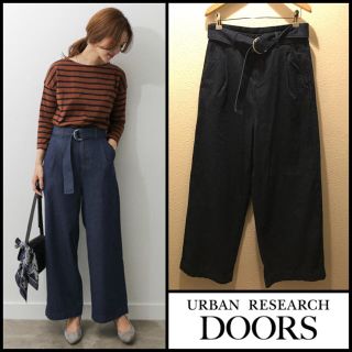 アーバンリサーチドアーズ(URBAN RESEARCH DOORS)の今期 ドアーズ ワイドデニムベルトパンツ 今季(デニム/ジーンズ)