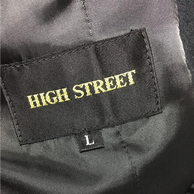 HIGH STREET - HIGH STREET ダブル チェスターコート ネイビー ブラックの通販 by 般若's shop｜ハイ