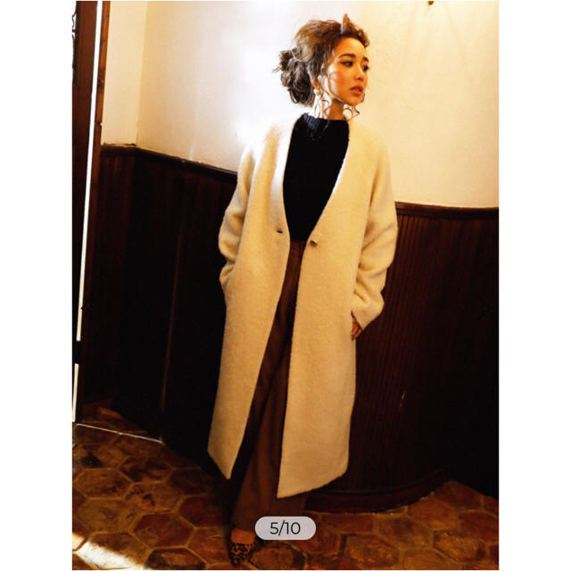 eimy istoire完売♡ノーカラーシャギーコート♡タグ付 | www