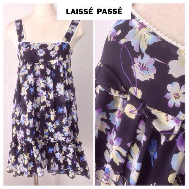 LAISSE PASSE(レッセパッセ)のレッセパッセ 清楚 花柄 ワンピース  レディースのワンピース(ミニワンピース)の商品写真