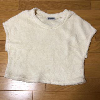 シマムラ(しまむら)の150サイズ 白  ボアフリース生地？ セーター(Tシャツ/カットソー)