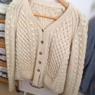 ロキエ(Lochie)の【ぽぽ様専用】vintage fisherman knit cardigan(カーディガン)