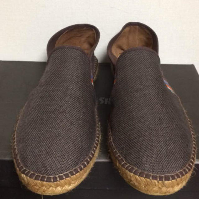 gaimo(ガイモ)の新古品 42サイズ スペイン製 gaimo エスパドリーユ ブラウン メンズの靴/シューズ(スリッポン/モカシン)の商品写真