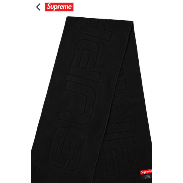 supreme Polartec® Logo Scarf  Black 黒