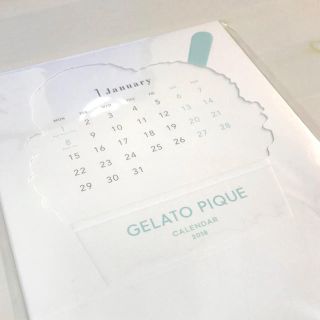 ジェラートピケ(gelato pique)の新品未使用 gelato pique 2018 卓上カレンダー(カレンダー/スケジュール)