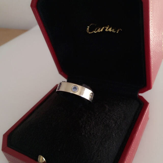 カルティエ(Cartier)のぽぽ様専用　カルティエ ハーフサファイア ラブリング 57号 (リング(指輪))