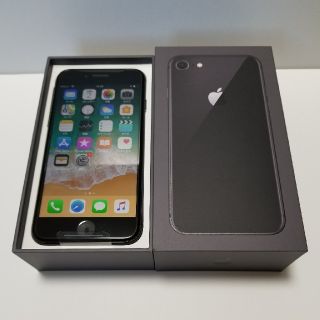 アイフォーン(iPhone)の新品未使用 iphone8 64GB Simフリー スペースグレー(スマートフォン本体)