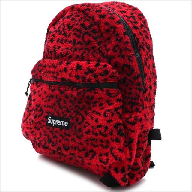 Supreme(シュプリーム)の国内即発】シュプリーム/Supreme 赤バッグ　ヒョウ柄リュック レディースのバッグ(リュック/バックパック)の商品写真