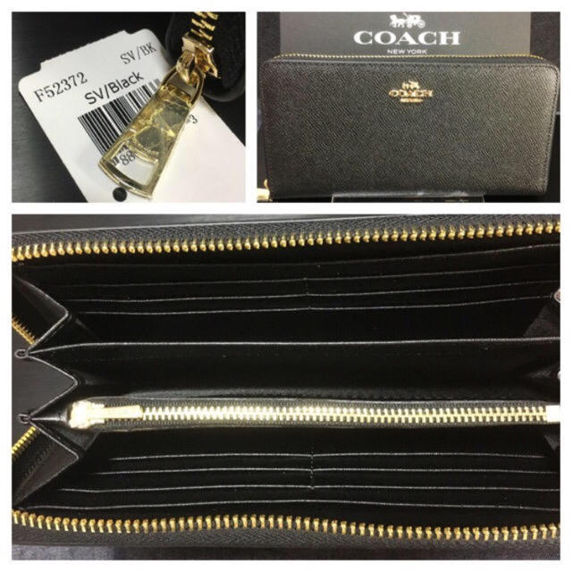 COACH(コーチ)の限定セール❣️新品コーチ長財布F52372 クロスグレインレザー ブラック レディースのファッション小物(財布)の商品写真