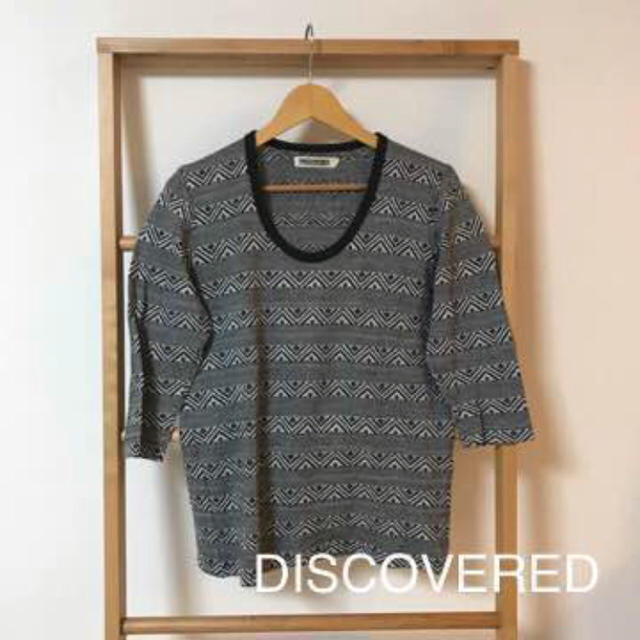 DISCOVERED(ディスカバード)の☆DISCOVERED Uネック 7分袖 ジャガードニット メンズのトップス(ニット/セーター)の商品写真