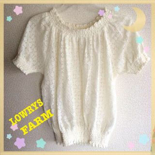 ローリーズファーム(LOWRYS FARM)のローリーズ♡コットンレーストップス(シャツ/ブラウス(半袖/袖なし))