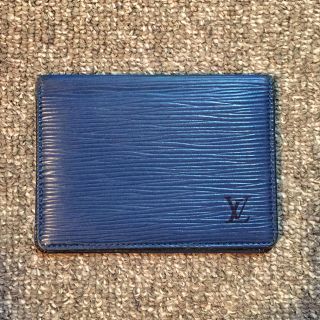 ヴィトン(LOUIS VUITTON) エピ 名刺入れ/定期入れ(レディース)（ブルー 