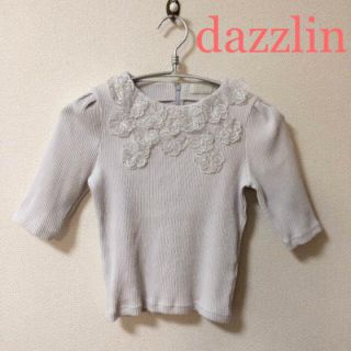 ダズリン(dazzlin)のmiu様専用【美品】3Dフラワーレーストップス  春服(カットソー(半袖/袖なし))