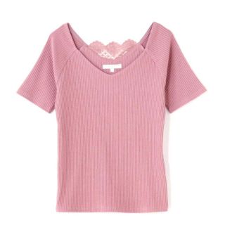 プロポーションボディドレッシング(PROPORTION BODY DRESSING)の1/10閉店【完売商品・試着のみ】プロポ ♡ リブ レーストップス(カットソー(半袖/袖なし))