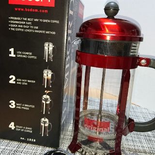 ボダム(bodum)のbodum フレンチプレス コーヒーメーカー   RED ☆未使用品(調理道具/製菓道具)