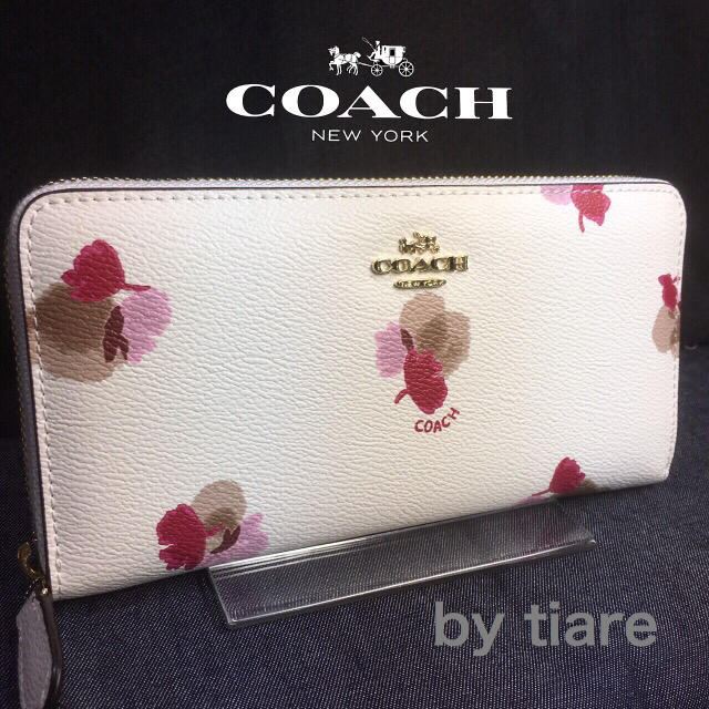 COACH(コーチ)のプレゼント用新品コーチ長財布F53794 大人可愛いホワイトフラワーコーテッド レディースのファッション小物(財布)の商品写真
