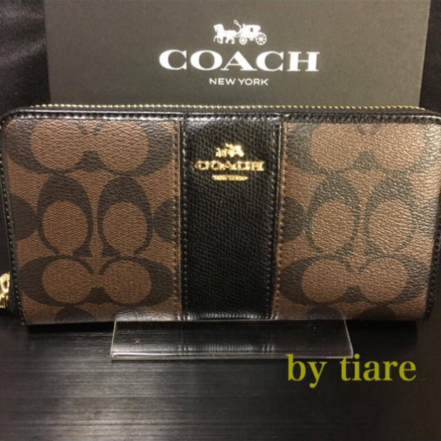 COACH - プレゼント用❣️新品コーチ長財布F52859 ブラック×ダーク