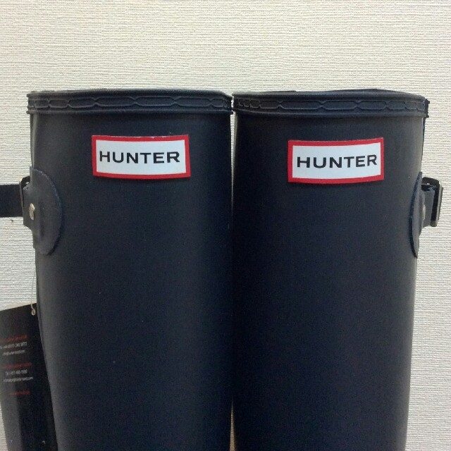 HUNTER(ハンター)のHUNTER メンズ レインブーツ ロング UK9 ネイビー ハンター メンズの靴/シューズ(長靴/レインシューズ)の商品写真