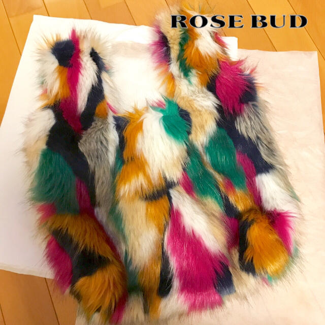 ROSE BUD(ローズバッド)のマルチカラー ファーバッグ レディースのバッグ(ハンドバッグ)の商品写真