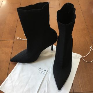 ザラ(ZARA)のZARA ブーツ ニット ソックスブーツ  39(ブーツ)