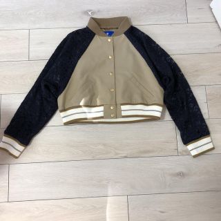 バーバリーブルーレーベル(BURBERRY BLUE LABEL)のブルーレーベルクレストブリッジ レース袖スカジャン中古(スタジャン)