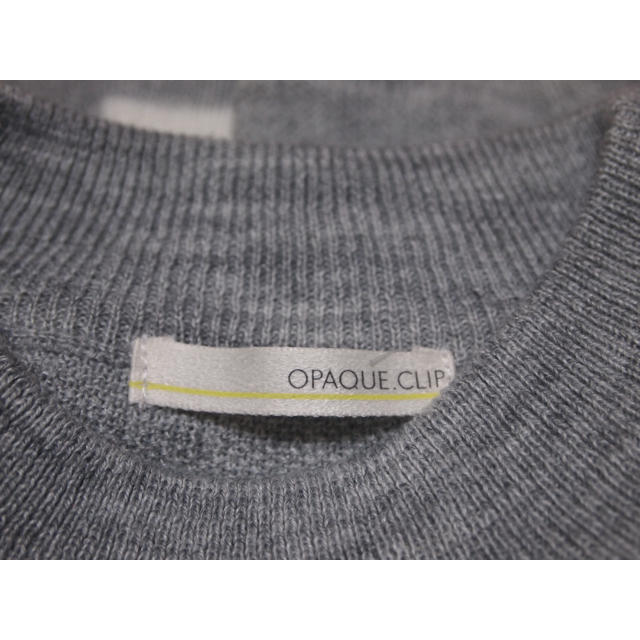 OPAQUE.CLIP(オペークドットクリップ)のグレー ボトルネックセーター // OPAQUE.CLIP レディースのトップス(ニット/セーター)の商品写真