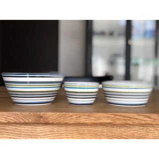 イッタラ(iittala)のイッタラオリゴ廃盤ブラックボウル3点セット(食器)