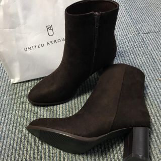 ユナイテッドアローズ(UNITED ARROWS)の新品!ユナイテッドアローズ☆ブーツ ミドルブーツ スエード グリーンレーベル(ブーツ)