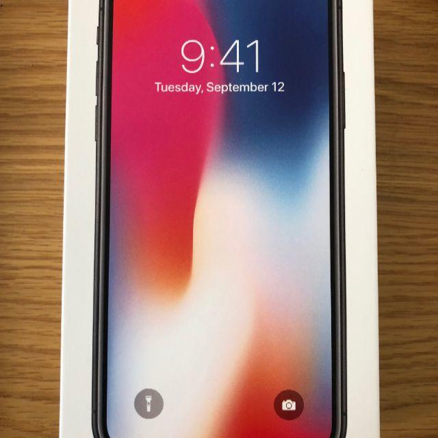 休日限定 Apple - iPhoneX 64GBスペースグレー SIMフリー化済 docomo