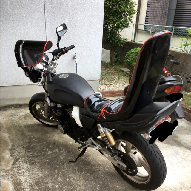 XJR400 前期 黒 エナ 60cm 三段シート-