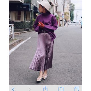 アメリヴィンテージ(Ameri VINTAGE)のSHINING PLEATS SKIRT Amerivintage(ひざ丈スカート)