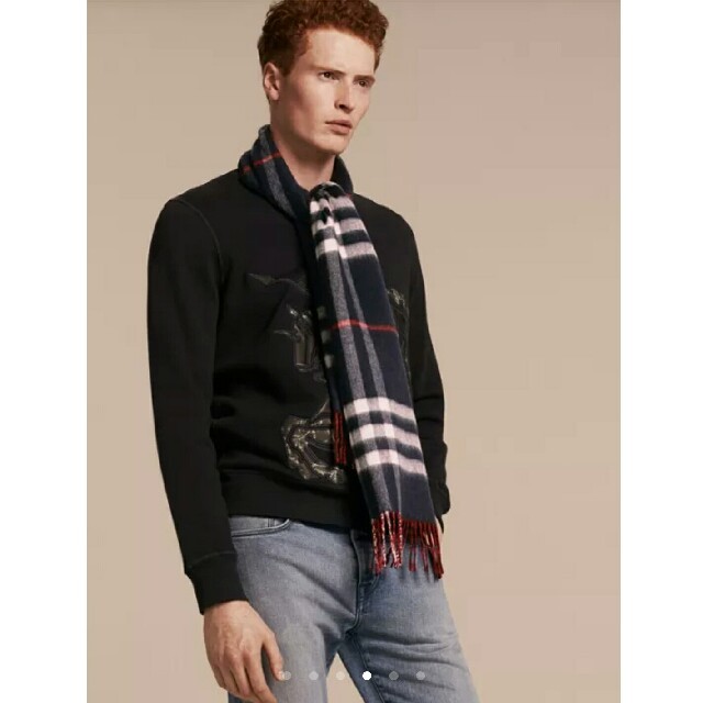 BURBERRY(バーバリー)のまるこ様専用 定価64,800円 新品タグ付 バーバリー チェック カシミア  レディースのファッション小物(マフラー/ショール)の商品写真